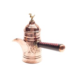 Handcrafted Metalic Style Red Copper Mirra Coffee Pot 17.5 cm